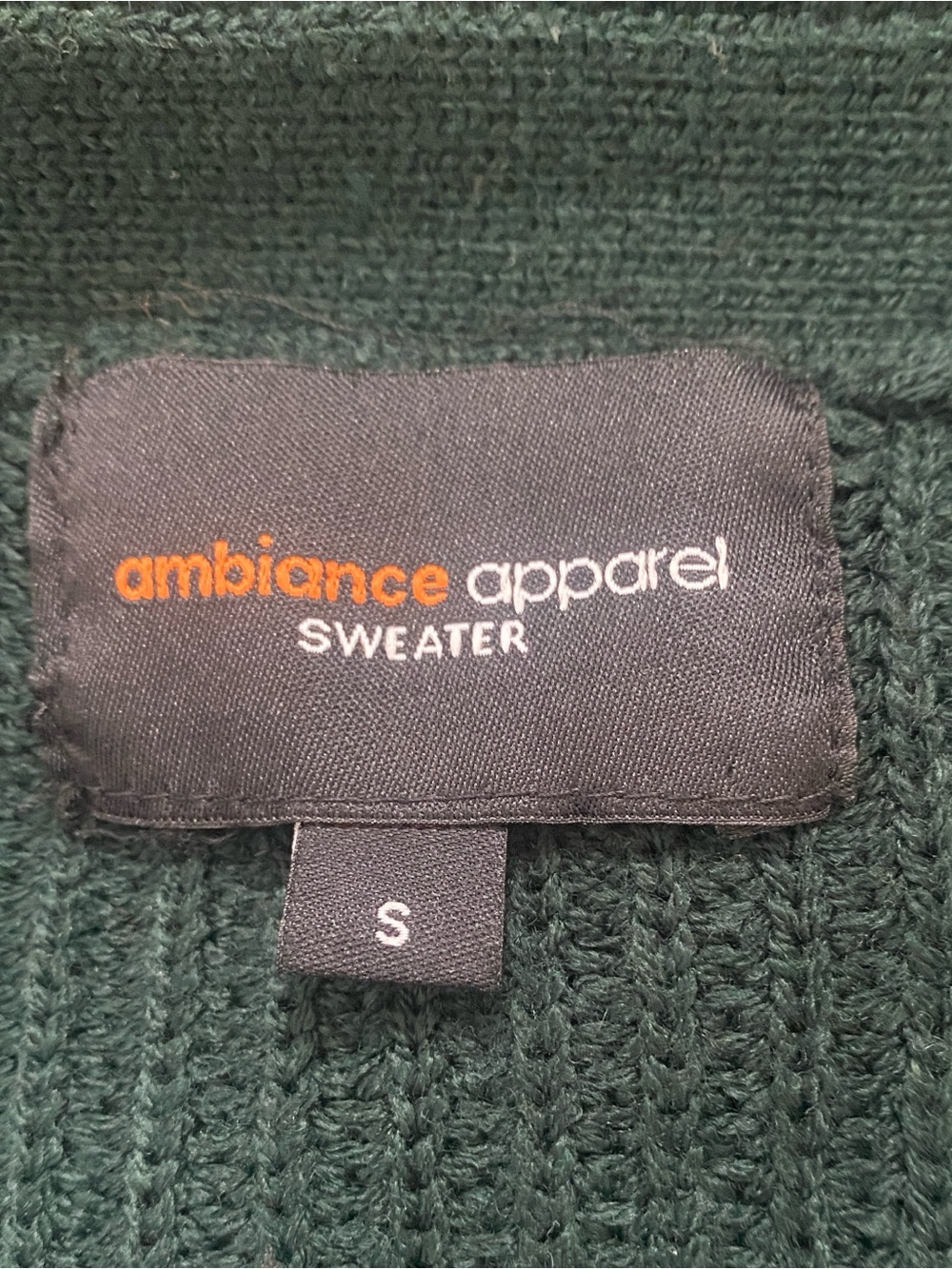 Ambiance Forest Green Open-Front Knit Cardigan - Picture 3 of 4